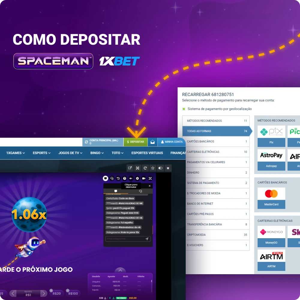 Depositar 1xbet Brasil