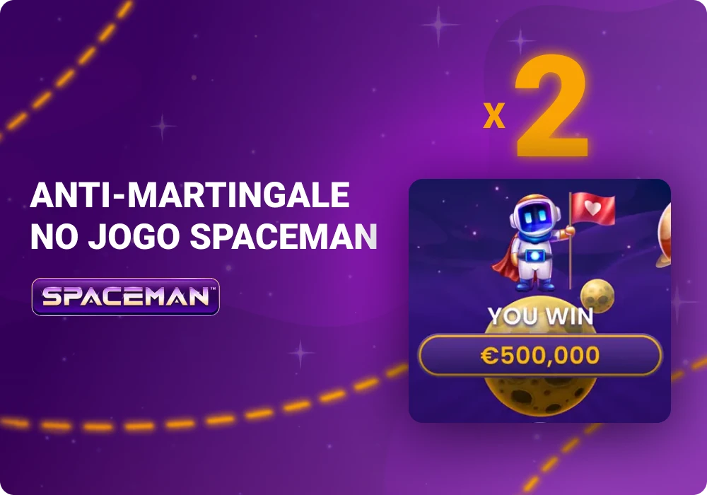 Reverse Martingale no jogo Spaceman