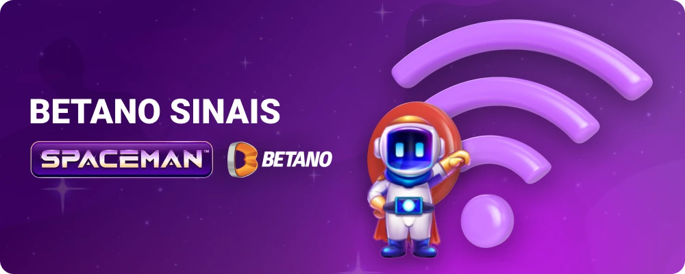 Sinais de jogo para o Spaceman no Betano