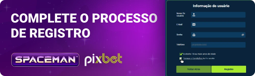 Registre-se com Pixbet