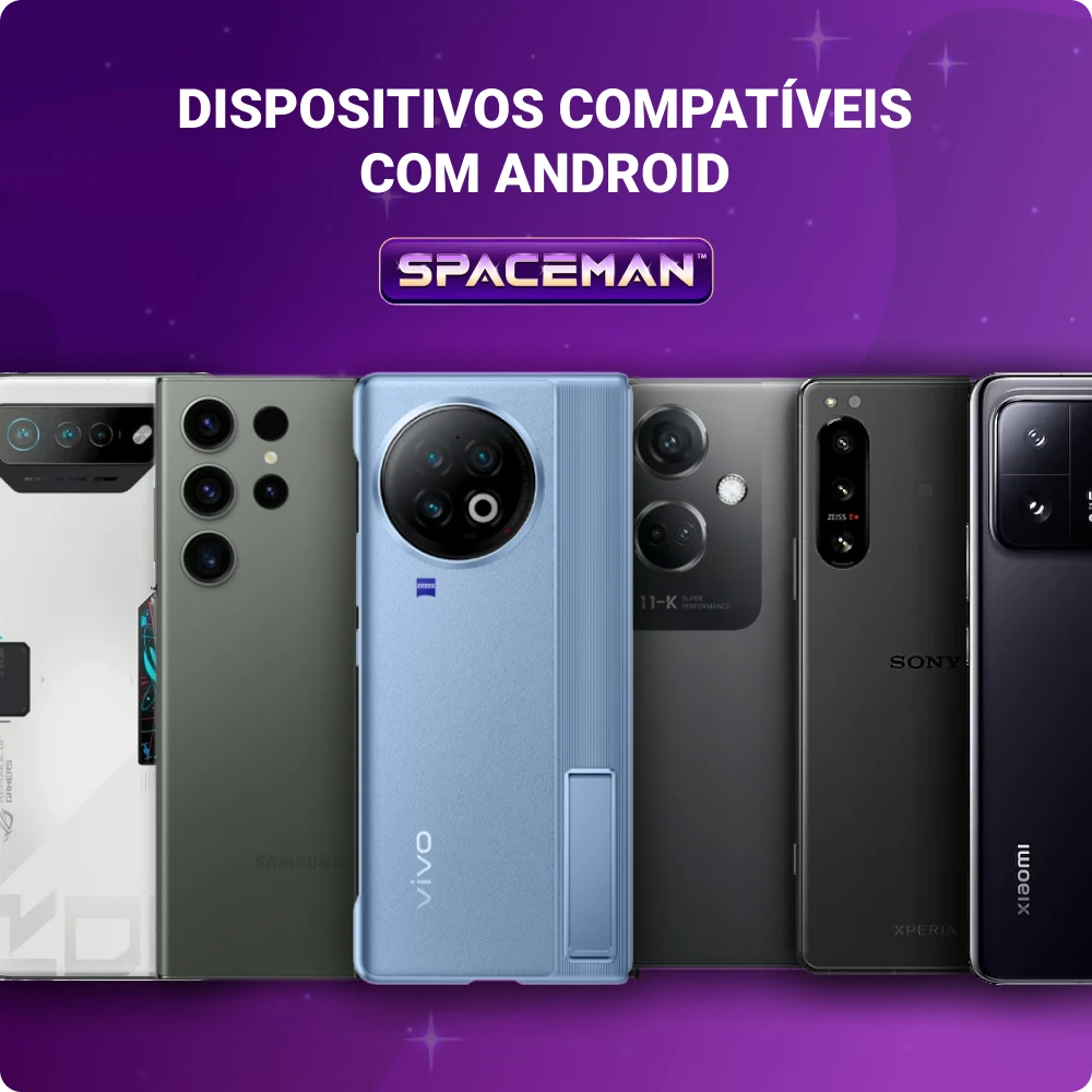 Dispositivos Android para o aplicativo Spaceman