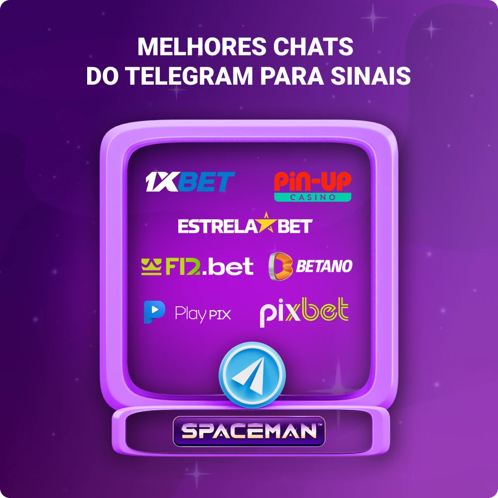 Principais chats do Telegram para sinais do jogo Spaceman
