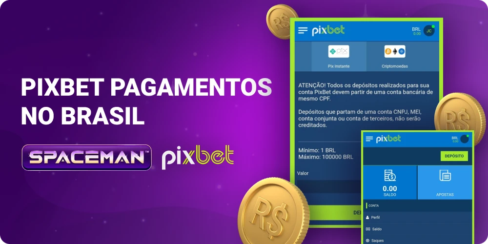 Métodos de transação Pixbet Brasil