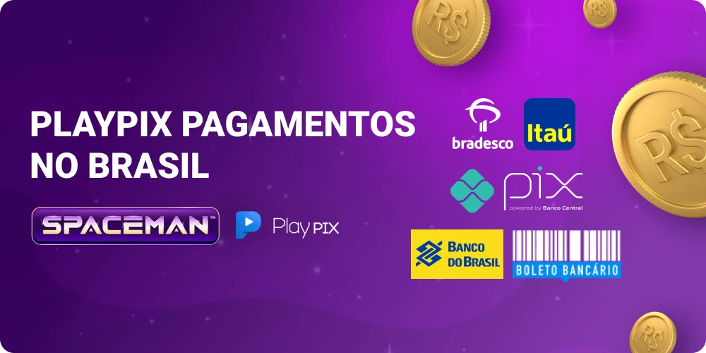 Métodos de transação PlayPIX Brasil