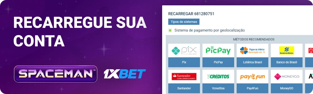 Financie sua conta 1xBet