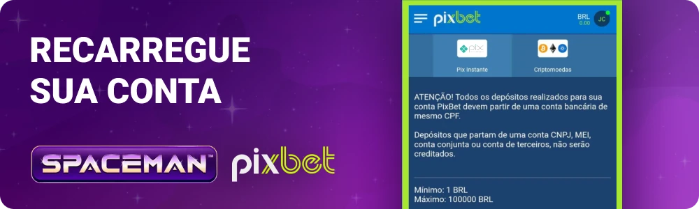 Financie sua conta Pixbet