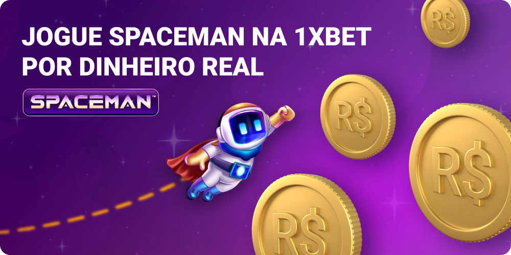 Ganhos em dinheiro no jogo Spaceman 1xBet
