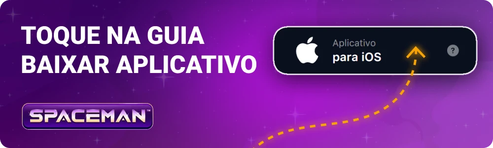 Toque na guia Baixar App para iOS