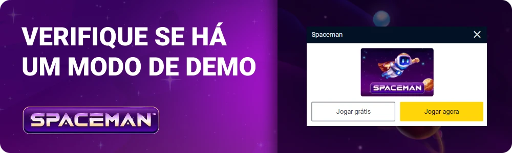 Verifique se o modo demo está disponível