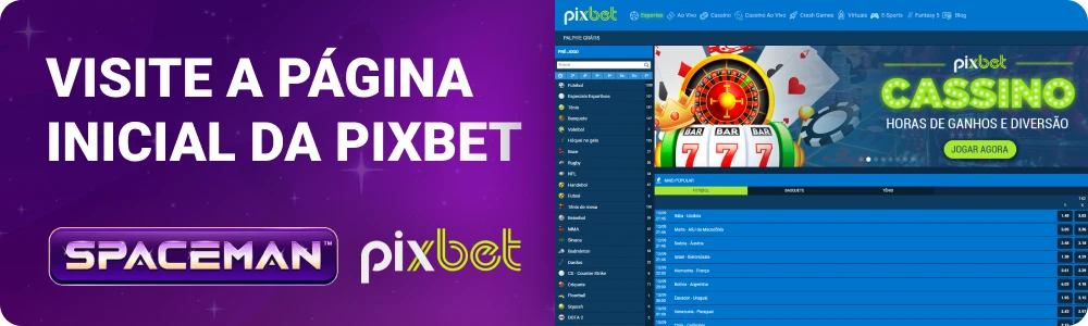 Abra o site da Pixbet