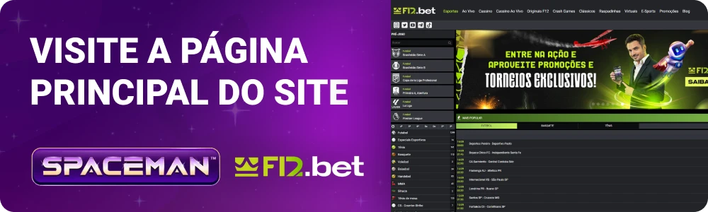 Abra o site da F12Bet